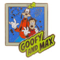 Japan Disney Pin Badge - Goofy & Max - 1