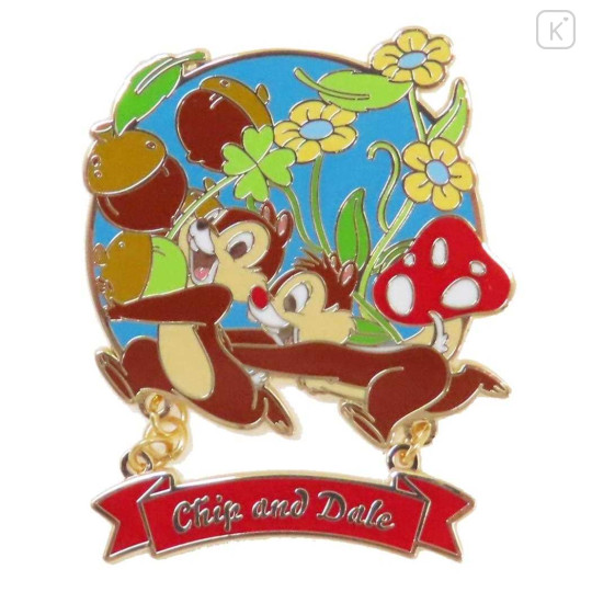 Japan Disney Pin Badge - Chip & Dale - 1