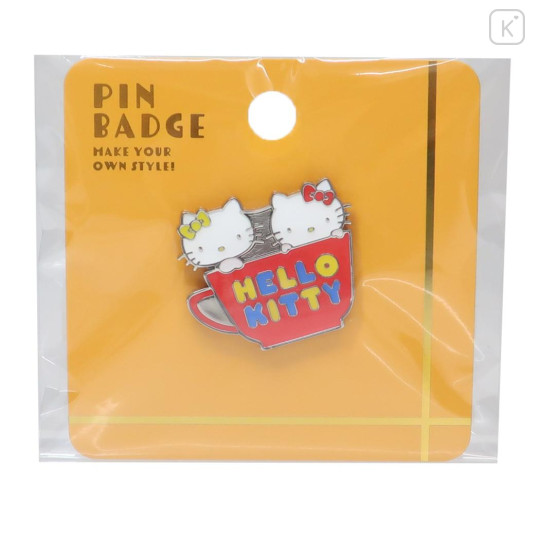 Japan Sanrio Pin Badge - Hello Kitty / Sister - 1