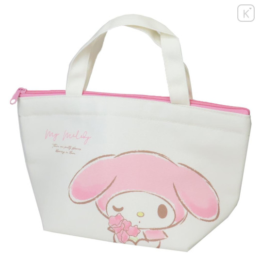 Japan Sanrio Insulated Cooler Lunch Bag - My Melody : Flower - 1