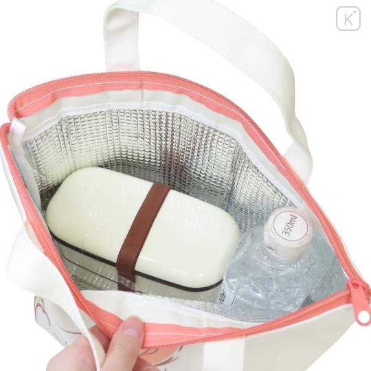 Japan Sanrio Insulated Cooler Lunch Bag - Kuromi / Flower - 3