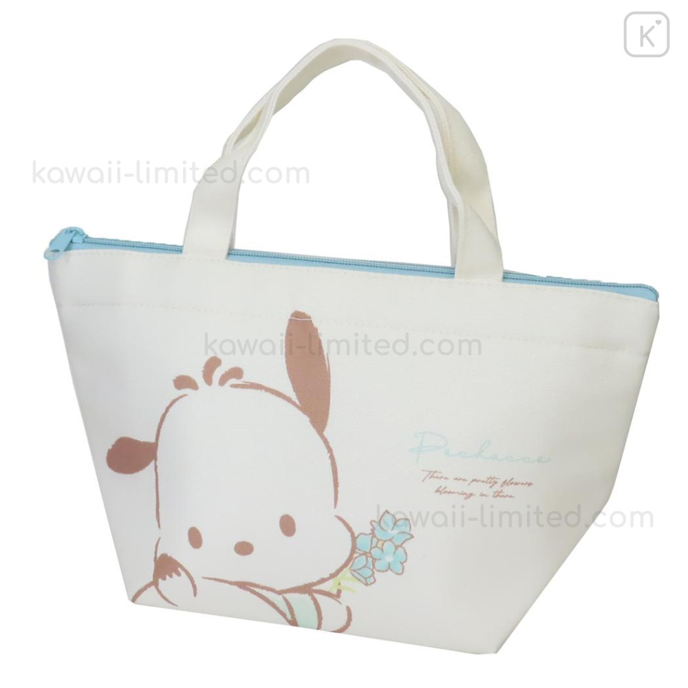 Japan Sanrio Insulated Cooler Lunch Bag - Pochacco : Flower