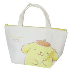 Japan Sanrio Insulated Cooler Lunch Bag - Pompompurin / Flower