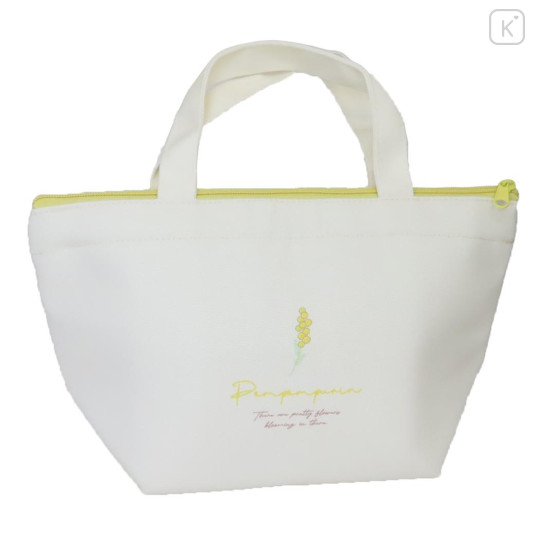 Japan Sanrio Insulated Cooler Lunch Bag - Pompompurin / Flower - 2