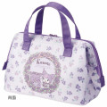 Japan Sanrio Insulated Cooler Lunch Bag - Kuromi / Purple Flora B - 2