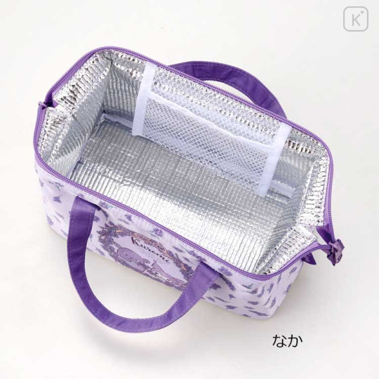 Japan Sanrio Insulated Cooler Lunch Bag - Kuromi / Purple Flora B - 3