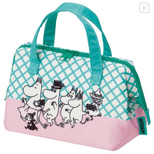 Japan Moomin Insulated Cooler Lunch Bag - Green & Pink - 1