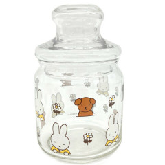 Japan Miffy Jar Glass Storage Container - Miffy & Boris / Flower