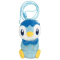 Japan Pokemon Plush Pouch Pochette & Neck Strap - Piplup - 1