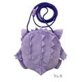 Japan Pokemon Plush Pouch Pochette & Neck Strap - Gengar - 2