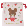Japan The Bears School Drawstring Bag - Jackie / Apple Red & Pink - 1