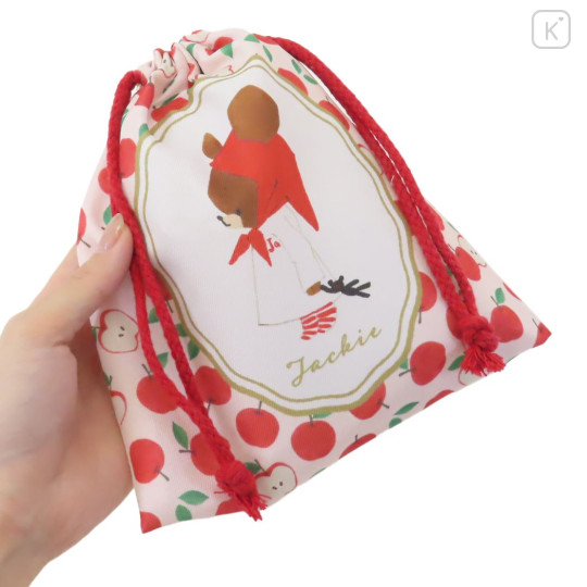Japan The Bears School Drawstring Bag - Jackie / Apple Red & Pink - 2