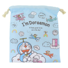 Japan Doraemon Drawstring Bag - Playing in The Sky