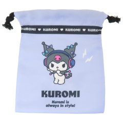 Japan Sanrio Drawstring Bag - Kuromi / Light Purple