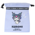 Japan Sanrio Drawstring Bag - Kuromi / Light Purple - 1