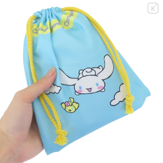 Japan Sanrio Drawstring Bag - Cinnamoroll / Sky Blue - 2