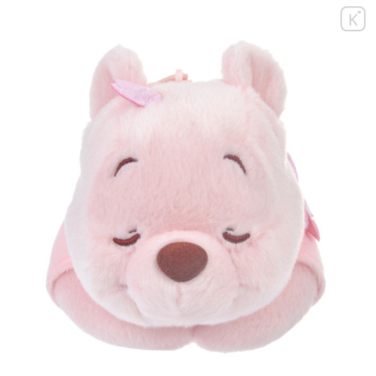 Japan Disney Store Fluffy Plush Pen Case - Pooh / Sakura Series - 2