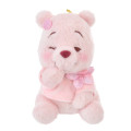 Japan Disney Store Fluffy Plush Keychain - Pooh : Sakura Series - 1