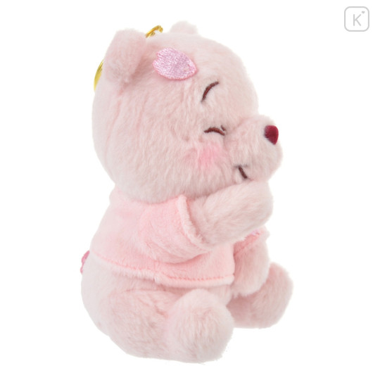 Japan Disney Store Fluffy Plush Keychain - Pooh : Sakura Series - 3