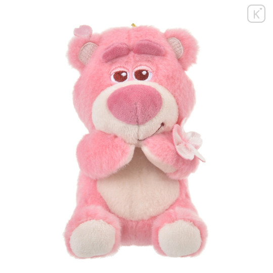 Japan Disney Store Fluffy Plush Keychain - Lotso : Sakura Series - 1