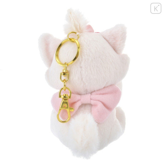 Japan Disney Store Fluffy Plush Keychain - Marie Cat : Sakura Series - 4