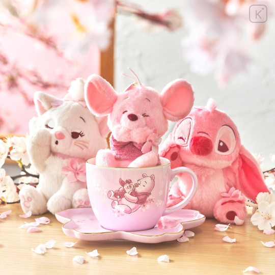 Japan Disney Store Fluffy Plush Keychain - Marie Cat : Sakura Series - 8