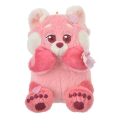 Japan Disney Store Fluffy Plush Keychain - Red Panda Mei / Sakura Series