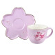 Japan Disney Store Tea Cup Set - Pooh Hug Piglet / Sakura Series