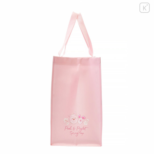 Japan Disney Store Eco Shopping bag (L) - Pooh Hug Piglet / Sakura Series - 3