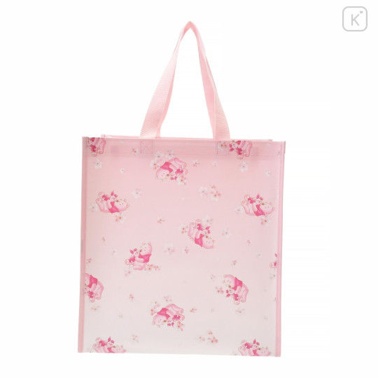 Japan Disney Store Eco Shopping bag (L) - Pooh Hug Piglet / Sakura Series - 4
