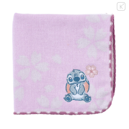 Japan Disney Store Towel Handkerchief - Stitch / Sakura Series - 3