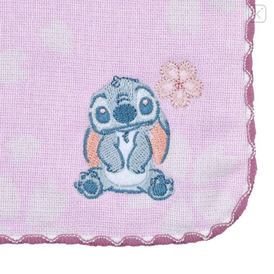 Japan Disney Store Towel Handkerchief - Stitch / Sakura Series - 4