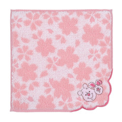 Japan Disney Store Towel Handkerchief - Pooh & Piglet / Sakura Series