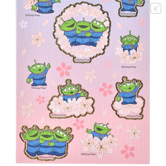 Japan Disney Store Sticker - Little Green Men / Sakura Series - 4