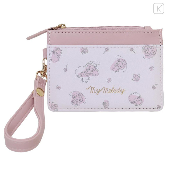 Japan Sanrio Card Holder Purse - My Melody & Sweet Piano / Flower - 1