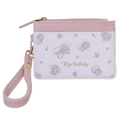 Japan Sanrio Card Holder Purse - My Melody & Sweet Piano / Flower