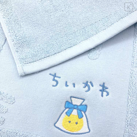 Japan Chiikawa Embroidery Jacquard Mat - Hachiware / Blue - 2