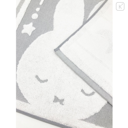 Japan Miffy Jacquard Mat - Sleeping Miffy / Grey & White - 2