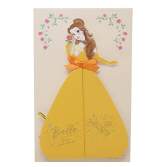 Japan Disney 3D Princess Dress Greeting Card - Belle