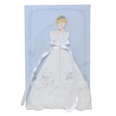 Japan Disney 3D Princess Wedding Dress Greeting Card - Cinderella