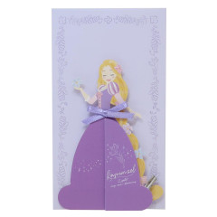 Japan Disney 3D Princess Dress Message Card - Rapunzel