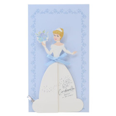 Japan Disney 3D Princess Wedding Dress Message Card - Cinderella