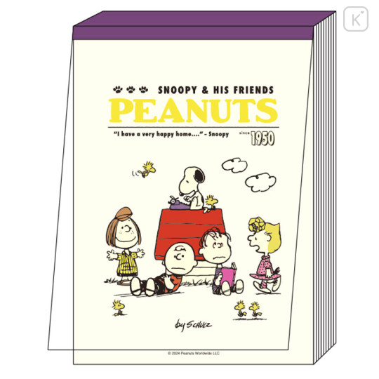 Japan Peanuts A6 Notepad - Snoopy / Happy Home - 1