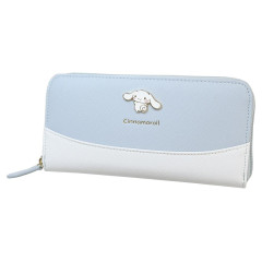 Japan Sanrio Long Zipper Wallet - Cinnamoroll / Blue & White