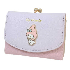 Japan Sanrio Trifold Wallet - My Melody / Purple & Pink