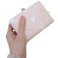 Japan Sanrio Trifold Wallet - Hello Kitty / Light Pink & Gold Ribbon - 2