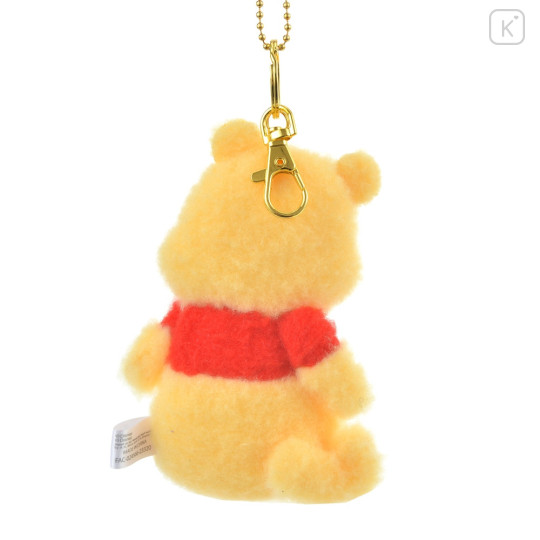 Japan Disney Store Fluffy Plush Keychain - Pooh : Illustrated by Lommy - 3