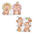 Japan Disney Store Die-cut Sticker Collection - Chip & Dale / Illustrated by Lommy - 4