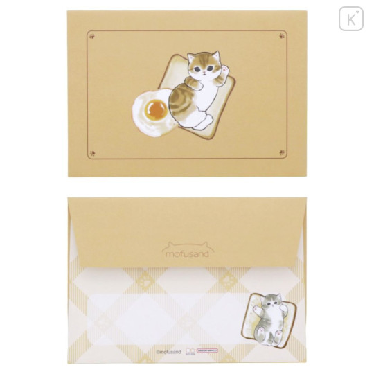 Japan Mofusand Mini Letter Set - Cat / Bread - 3