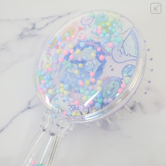 Japan San-X Hair Brush & Hair Tie - Sumikko Gurashi / Ghost Night Park Colorful Bead - 3